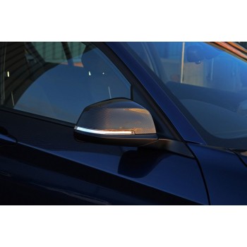 Накладки на дзеркала (2 шт, натуральний карбон) для BMW 1 серія F20/21 2011-2019 рр