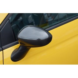 Накладки на зеркала 2007-2015 (2 шт, натуральный карбон) для Fiat 500/500L