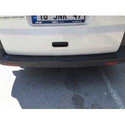 Накладка на задний бампер с загибом (Карбон) для Volkswagen T5 2010-2015 гг