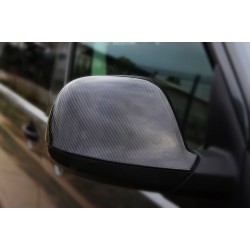 Накладки на зеркала (2 шт, карбон) Натуральный карбон для Volkswagen T5 2010-2015 гг