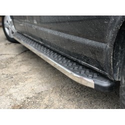 Бокові пороги BlackLine (2 шт, алюміній) Довга база для Volkswagen T5 Transporter 2003-2010 рр