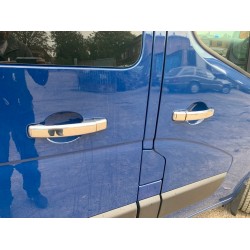 Накладки на ручки (4 шт) 2 отверстия, OmsaLine - Итальянская нержавейка для Fiat Talento 2016- гг
