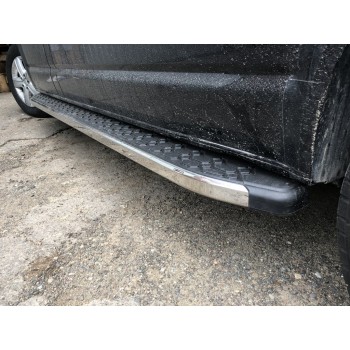 Бокові пороги BlackLine (2 шт, алюміній) Довга база для Volkswagen T5 Caravelle 2004-2010 рр