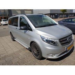 Боковые пороги Allmond (2 шт., алюминий) Длинная (ExtraLong) для Mercedes Vito/V-class W447 2014- гг