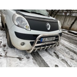 Кенгурятник WT003/004 (нерж.) без надписи, 51 мм для Renault Kangoo 2008-2020 гг