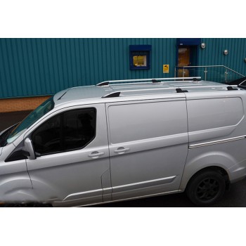 Рейлинги OmsaLine Sport (2 шт, серые) Короткая база для Ford Custom 2013-2022 гг