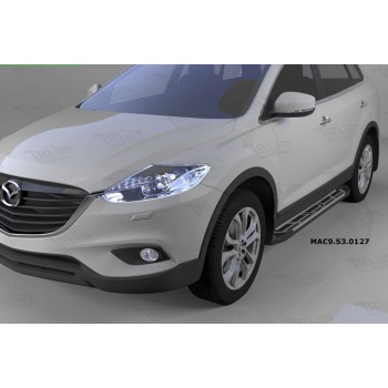 Боковые пороги Sunrise (2 шт., алюминий) для Mazda CX-9 2007-2016 гг