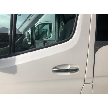 Накладки на ручки (нерж) 5 шт, OmsaLine - Итальянская нержавейка для Mercedes Sprinter W907/W910 2018- гг