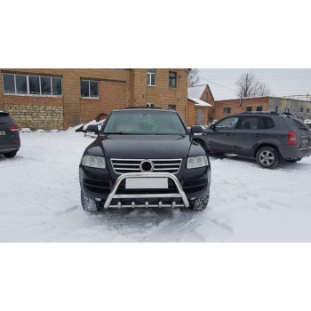 Кенгурятник WT003 Special (нерж) для Volkswagen Touareg 2002-2010 гг