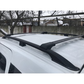 Перемычки на рейлинги под ключ WingBar (2 шт) до 110 см, Черный для Renault Kangoo 2008-2020 гг