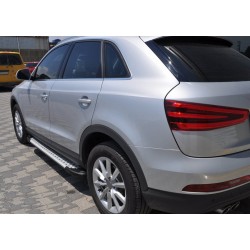 Боковые пороги Allmond (2 шт., алюминий) для Ауди Q3 2011-2019 гг