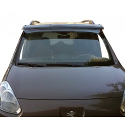 Козырек на лобовое стекло (черный глянец, 5мм) для Peugeot Partner Tepee 2008-2018 гг