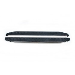 Боковые пороги Black Line (2 шт., алюминий) Длина 183 см