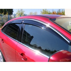 Ветровики с хромом (4 шт, Niken) для Honda Civic Sedan VIII 2006-2011 гг