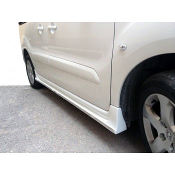Бокові пороги (під фарбування) для Peugeot Partner Tepee 2008-2018 рр