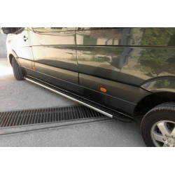 Боковые пороги Duru (2 шт., алюминий) Long/ExtraLong для Mercedes Sprinter W907/W910 2018- гг