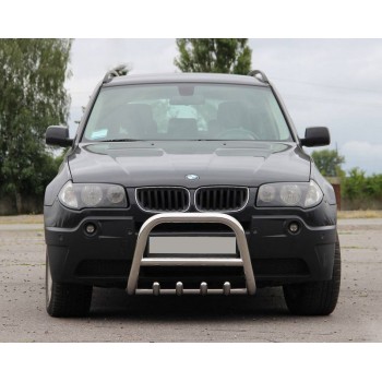 Кенгурятник QT006 (нерж.) 51 мм для BMW X3 E-83 2003-2010 гг