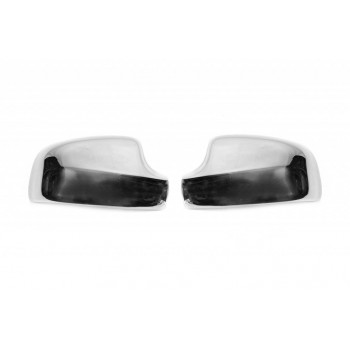 Накладки на зеркала (2 шт.) OmsaLine - Итальянская нержавейка для Dacia Sandero 2013-2020 гг