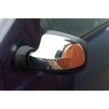 Накладки на дзеркала V2 (верхня частина, 2 шт, нерж) для Nissan Terrano 2014- рр