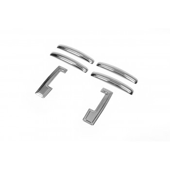 Накладки на ручки (4 шт, нерж.) Carmos - Турецкая сталь для Renault Dokker 2013-2022 гг Накладки на ручки (4 шт, нерж.) Carmos - Турецкая сталь для Renault Dokker 2013-2022 гг