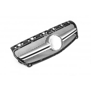 Передня решітка AMG Silver (2012-2015) для Mercedes A-сlass W176 рр