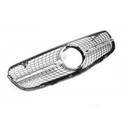 Передняя решетка 2015-2019 (Diamond Silver) Без места под камеру для Mercedes GLC coupe C253
