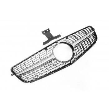Передняя решетка Diamond Silver для Mercedes C-class W204 2007-2015 гг