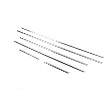 Нижняя окантовка окон (6 шт, нерж) Carmos - Турецкая сталь для BMW X5 E-70 2007-2013 гг