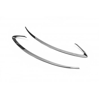 Накладки на фары (2 шт, пласт) для Ford Fiesta 2008-2017 гг