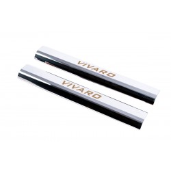 Накладки на дверные пороги VIP-Style (2 шт, нержавейка) для Opel Vivaro 2001-2015 гг