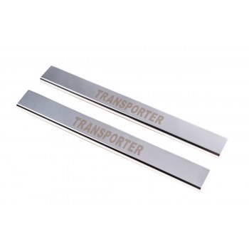 Накладки на пороги VIP (2 шт, нержавеющая сталь) для Volkswagen T4 Transporter 1990-2003 гг