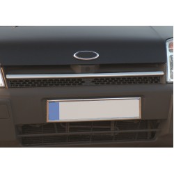 Накладки на решітку радіатора (1 шт., нерж.) Carmos - Турецька сталь для Ford Connect 2002-2006 рр
