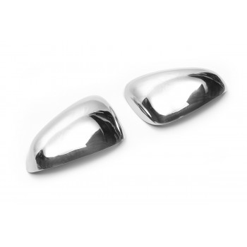 Накладки на зеркала (2000-2010, 2 шт, нерж) Carmos - Турецкая сталь для Seat Leon