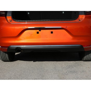 Накладка на торец заднего бампера (нерж) для Renault Clio V 2019-2025гг