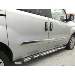 Молдинг дверной (4 шт, нерж) OmsaLine - Итальянская нержавейка для Opel Combo 2012-2018 гг
