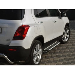 Боковые пороги Allmond Grey (2 шт., алюминий) для Chevrolet Trailblazer 2012-2019 гг