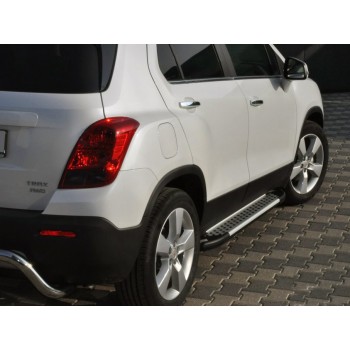 Боковые пороги Allmond Grey (2 шт., алюминий) для Chevrolet Trailblazer 2012-2019 гг
