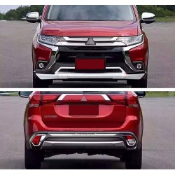 Передняя и задняя накладки (2 шт., 2015-2018) для Mitsubishi Outlander