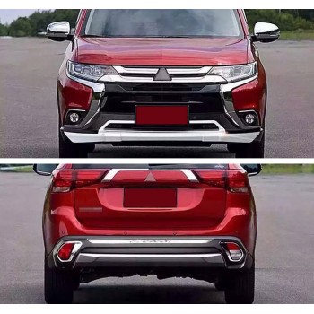 Передняя и задняя накладки (2 шт., 2015-2018) для Mitsubishi Outlander
