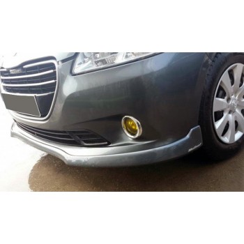 Накладка на передний бампер (2012-2017, под покраску) для Peugeot 301