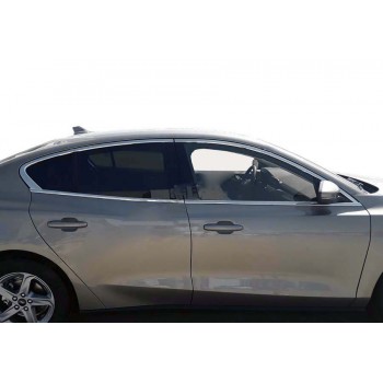 Верхняя окантовка стекол OmsaLine HB, SD (4 шт, нерж.) для Ford Focus IV 2018- гг