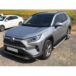 Бокові пороги Tayga Grey (2 шт., алюміній) для Toyota Rav 4 2019- рр