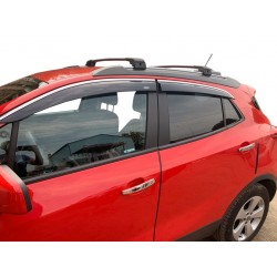 Ветровики с хромом (4 шт, Niken) для Opel Mokka 2012-2021 гг