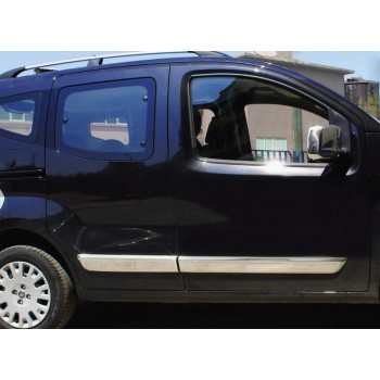 Молдинг дверний (4 шт., нерж.) OmsaLine - Італійська нержавійка для Citroen Nemo
