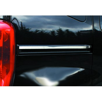 Молдинг під двері зрушення (2 шт, нерж.) Carmos - Турецька сталь для Peugeot Bipper