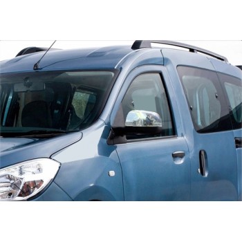 Накладки на дзеркала (2 шт, нерж.) OmsaLine - Італійська нержавійка для Renault Dokker 2013-2022 рр