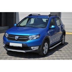 Боковые пороги Fullmond (2 шт., алюминий) для Renault Sandero 2013-2022 гг