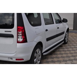Боковые пороги Fullmond (2 шт, алюм.) для Dacia Logan MCV 2004-2014 гг