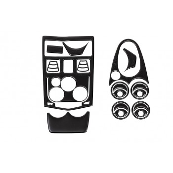 Накладки на панель (вариант 2) Черный цвет для Lada Largus