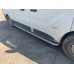 Бокові пороги Premium (2 шт., нерж.) 60 мм, довга база для Nissan Primastar 2002-2014 рр